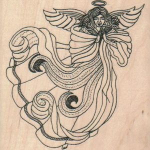 Angel With Halo 3 1/4 x 3 1/4-0