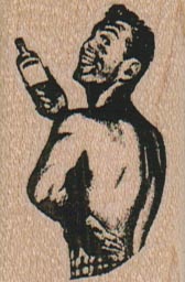 Man With Bottle 1 1/4 x 1 3/4