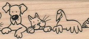 Animals Leaning On Fence 1 1/2 x 3 3/4-0