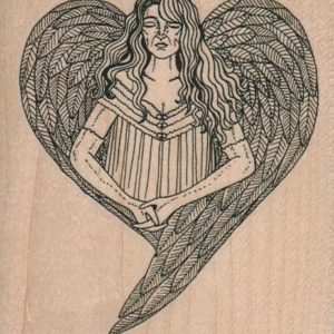 Angel With Heart Wings 3 1/4 x 3 1/2-0