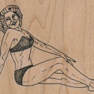 Pinup Girl In Swimsuit 4 1/4 x 2 3/4-0