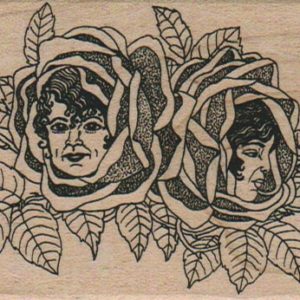 Two Roses With Ladies 2 1/2 x 4 1/4-0