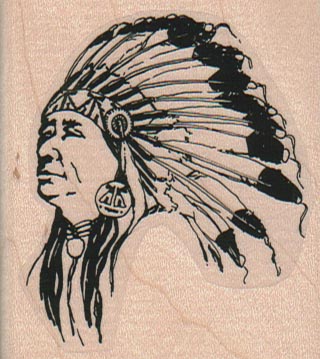 Indian Chief Feathers 2 1/4 x 2 1/2