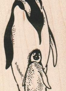 Baby Penguin And Parent 1 3/4 x 2 3/4-0
