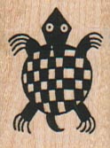 Checkerboard Turtle Glyph 1 x 1 1/4