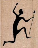 Running Silhouette With Spear 1 1/2 x 1 3/4