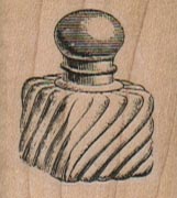 Fancy Square Bottle With Round Top 1 1/4 x 1 1/4