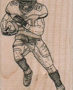 Football Player Running 2 x 3-0