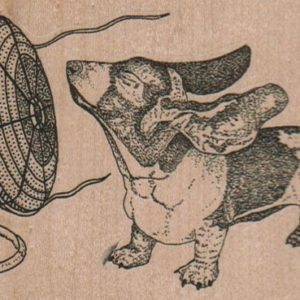 Dog With Fan 4 x 2 1/2-0