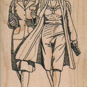 Two Ladies Walking 2 1/4 x 3 1/2-0