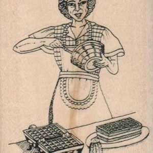 Lady Making Waffles 2 3/4 x 3 1/2-0