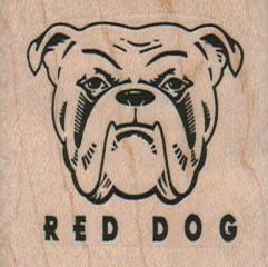 Red Dog Bulldog 1 3/4 x 1 3/4