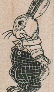 Rabbit in Overalls 1 1/2 x 2 1/2-0