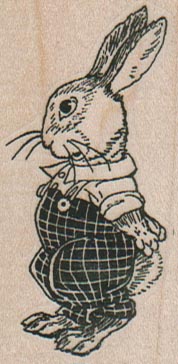 Rabbit in Overalls 1 1/2 x 2 1/2