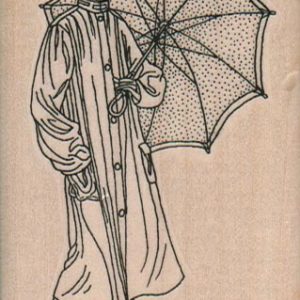 Lady With Umbrella 2 1/4 x 3 1/2-0