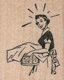 Housewife With Laundry Basket 1 1/2 x 1 3/4