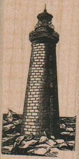 Lighthouse On Rocks 1 1/4 x 2 1/4