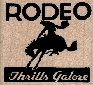 Rodeo Thrills Galore 2 1/4 x 2