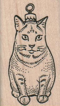 Cat Christmas Ornament 1 1/2 x 2 1/2