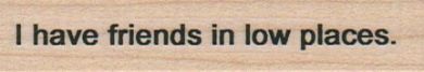 I Have Friends In Low Places 3/4 x 2 3/4