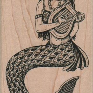Mermaid With Harp 2 3/4 x 4 1/2-0