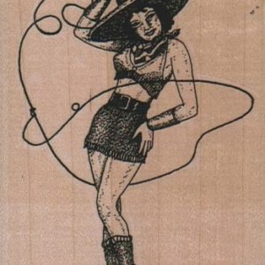 Cowgirl Spinning Rope 2 1/2 x 3 1/4-0