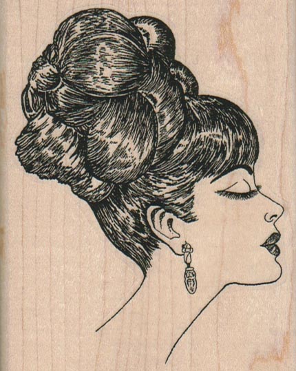 High Hair Lady 3 x 3 3/4