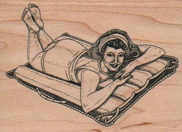 Lady On Air Mattress 3 1/4 x 4 1/4-0