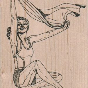 Swimsuit Lady With Towel 3 1/2 x 4 1/4-0