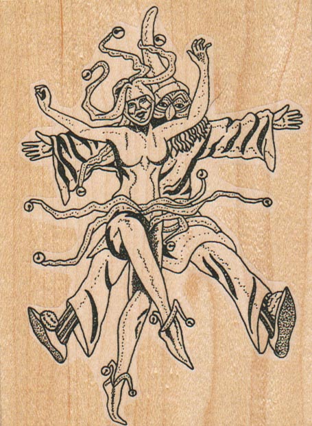 MardiGras Dancers 3 1/4 x 4 1/4