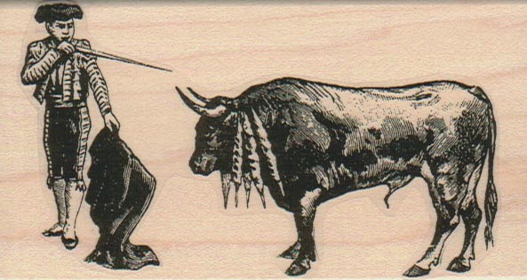 Matador With Bull 2 1/4 x 4