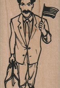 Man With Flag 1 1/2 x 2 1/2-0