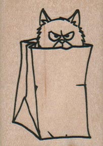 Cat In Paper Bag 1 1/2 x 2