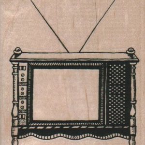 Console TV With Rabbit Ears 2 3/4 x 3 1/4-0