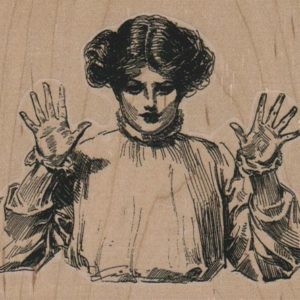 Gibson Girl Hands Up 3 1/2 x 3-0