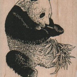Panda Eating Bamboo 2 1/4 x 2 3/4-0