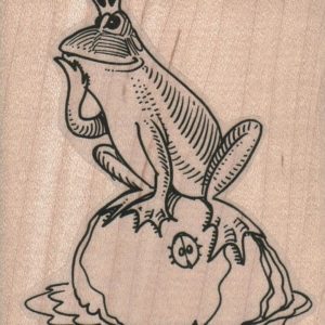 King Frog On Rock 2 3/4 x 3 1/4-0