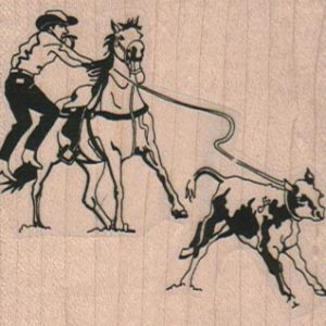 Cowboy Roping Calf 2 1/2 x 2 1/4-0