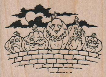 Pumpkins On Wall 2 1/2 x 1 3/4
