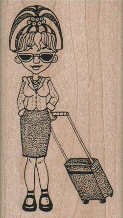 Suitcase Lady 1 3/4 x 3