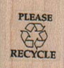 Please Recycle 3/4 x 3/4