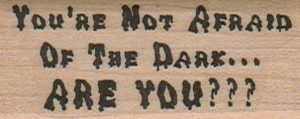 You're Not Afraid Of The Dark 1 x 2 1/4-0