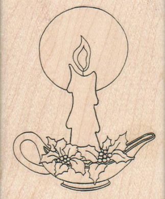 Candle & Holly 2 1/2 x 3