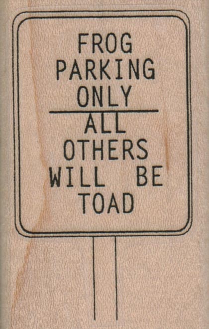 Frog Parking Only 1 1/2 X 2 1/4