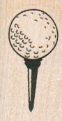 Golf Ball On Tee 3/4 x 1 1/4