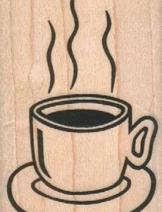 Steaming Coffee Cup/Large 1 1/4 x 2-0