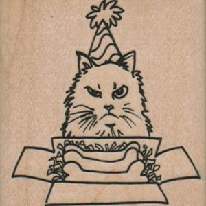 Ticked Off Cat With Dog Bones 2 1/4 x 2 1/4-0