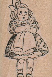 Girl With Doll 1 1/2 x 2 1/4-0