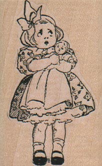 Girl With Doll 1 1/2 x 2 1/4