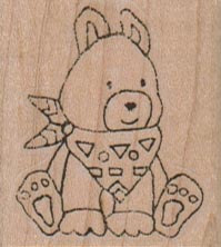 Teddy Bear With Kerchief 1 1/2 x 1 1/2